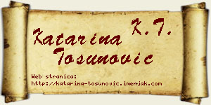 Katarina Tosunović vizit kartica